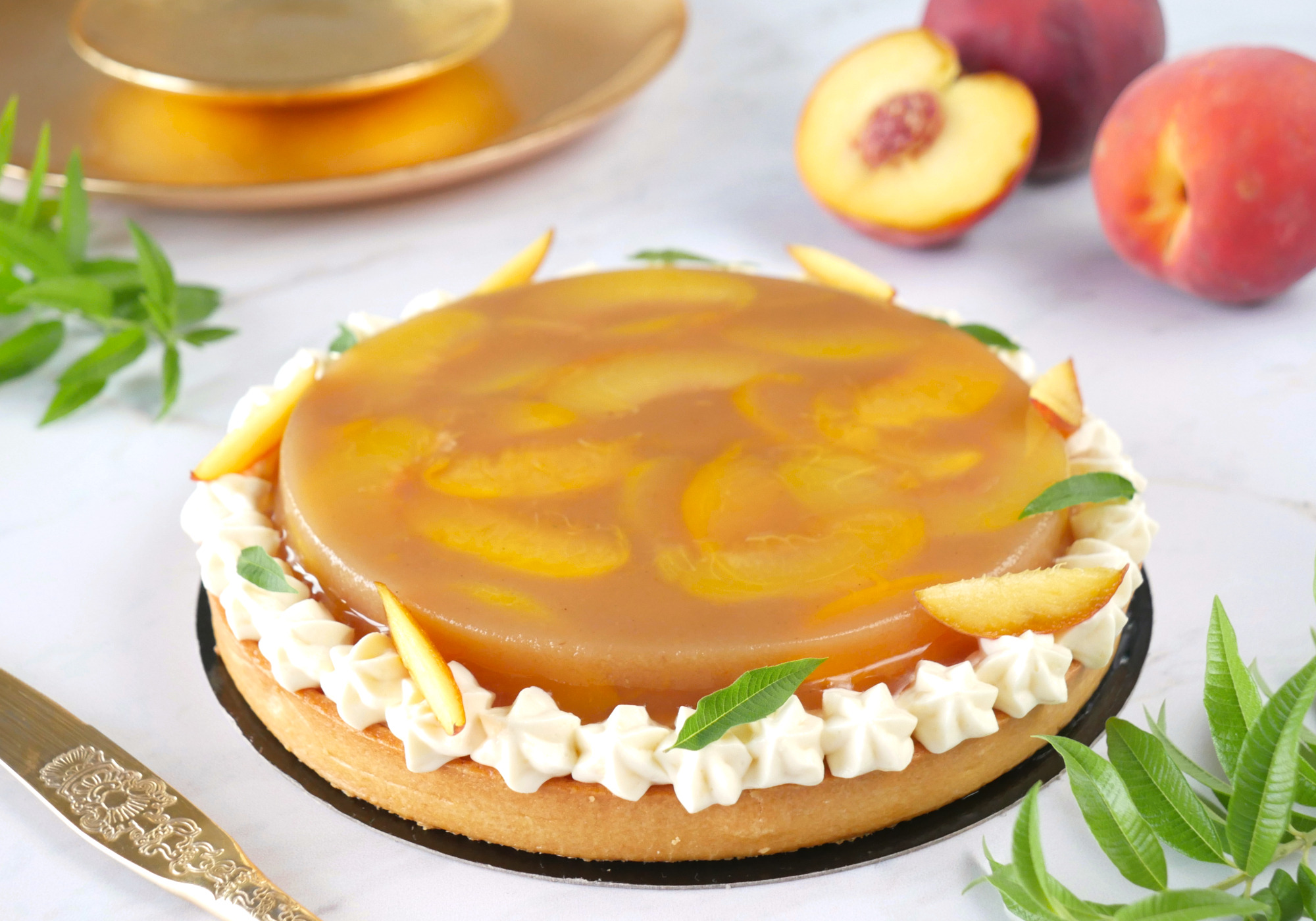 Tarte Aux Pêches De Vigne Fraiches Recette Tarte aux Pêches Royale de Jeffrey Cagnes - Ludo PastryFreak